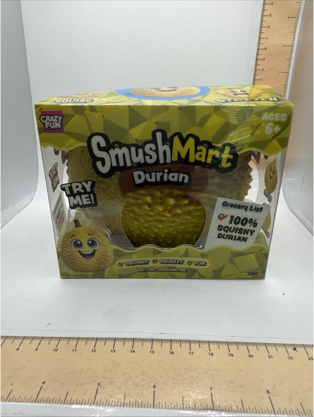 New RMS Crazy Fun SMUSH MART DURIAN Viral Squishy Toy Stress Relief Fidget